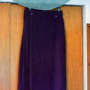 LAST CHANCE!!! Chadwicks Womens A-Line Long Skirt Size 8 Eggplant Purple Solid